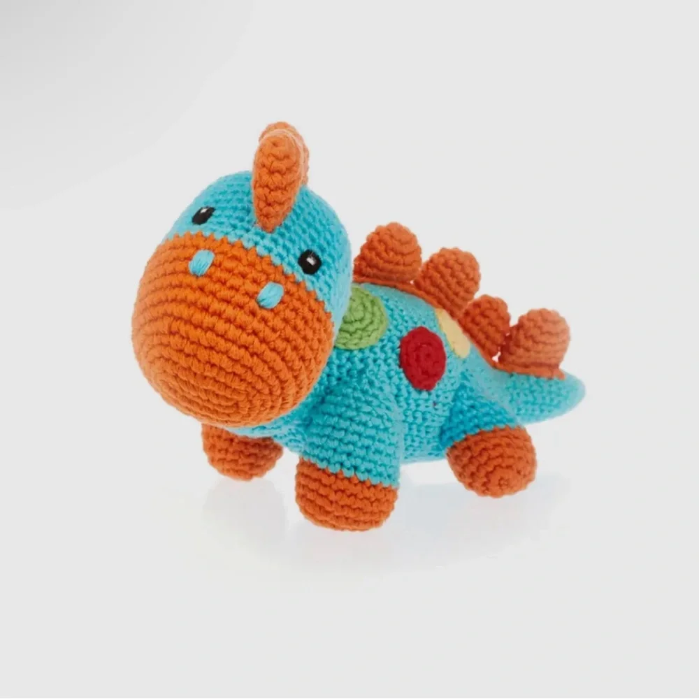 Stegosaurus Plush Dino Rattle - Picture 6 of 16